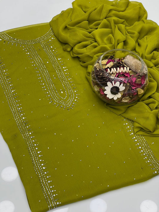 2 PIECE — MUKESH WORK SUIT ( kurta style ) (#10157)