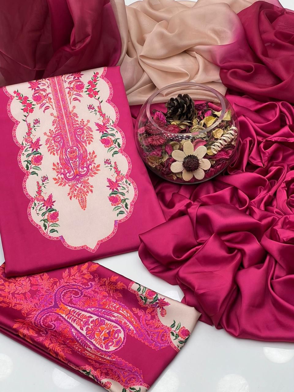 3 PIECE - SHAMOZ SILK SUIT