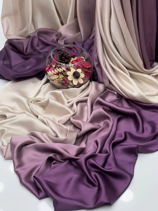 3 PIECE - SHAMOZE SILK DOUBLE TONE SUIT (UNSTITCHED) (#10031)