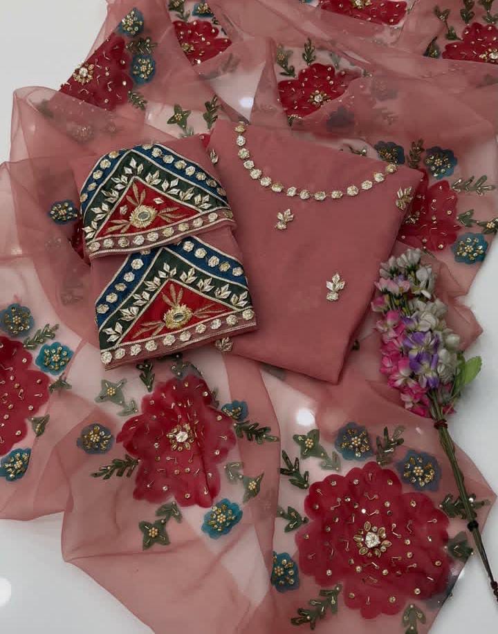 2 PIECE — ORGANZA GOTTA WORK SUIT.