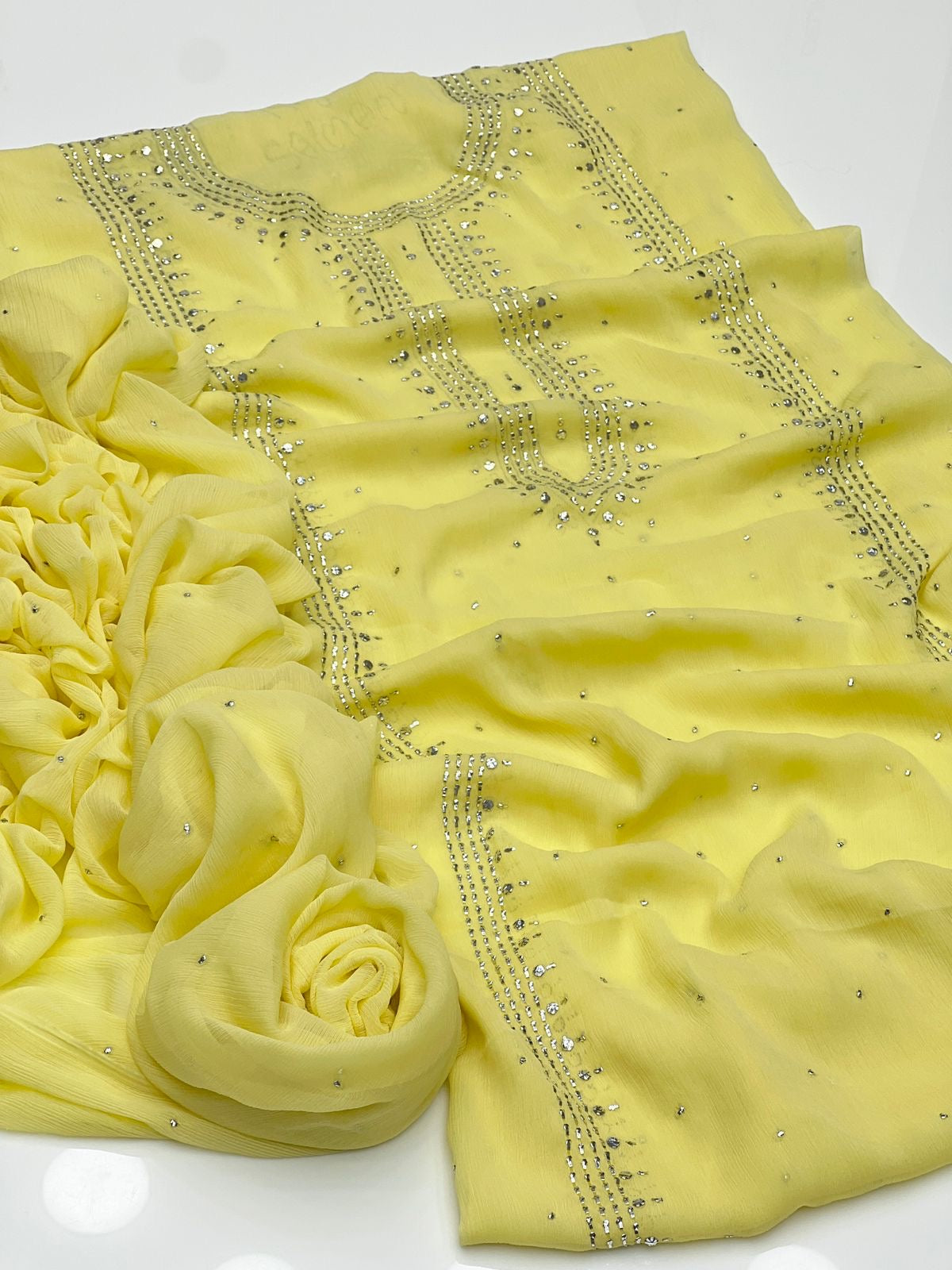 2 PIECE — MUKESH WORK SUIT ( kurta style )