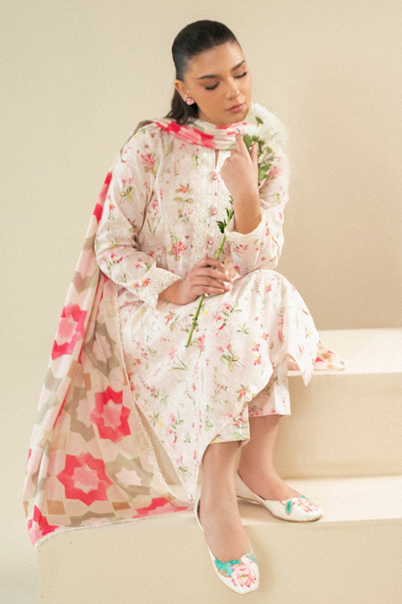 Digital Print All Over 3pc Dress ๐