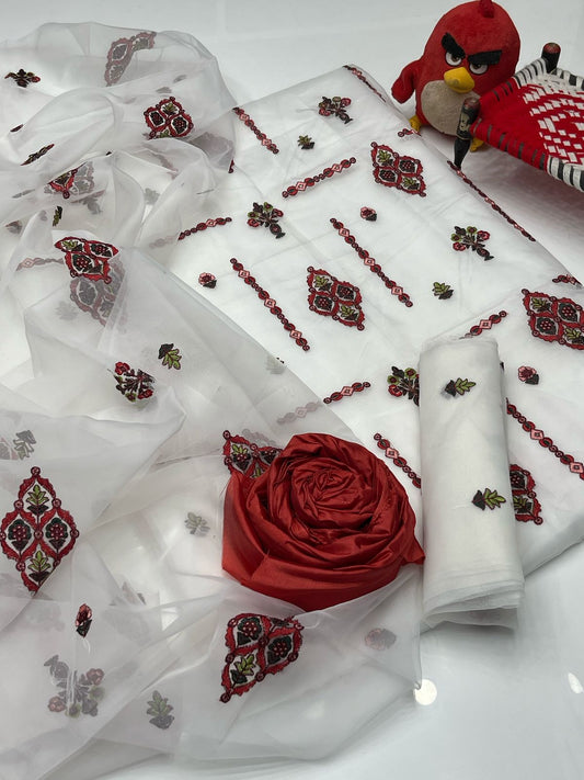 Computer Cross stitch Organza 3pc Dress 👗