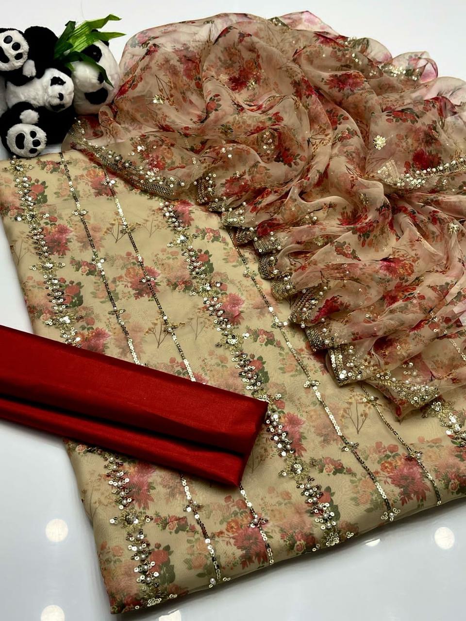 Digital Print & Beats Sitara Work 3pc Dress π