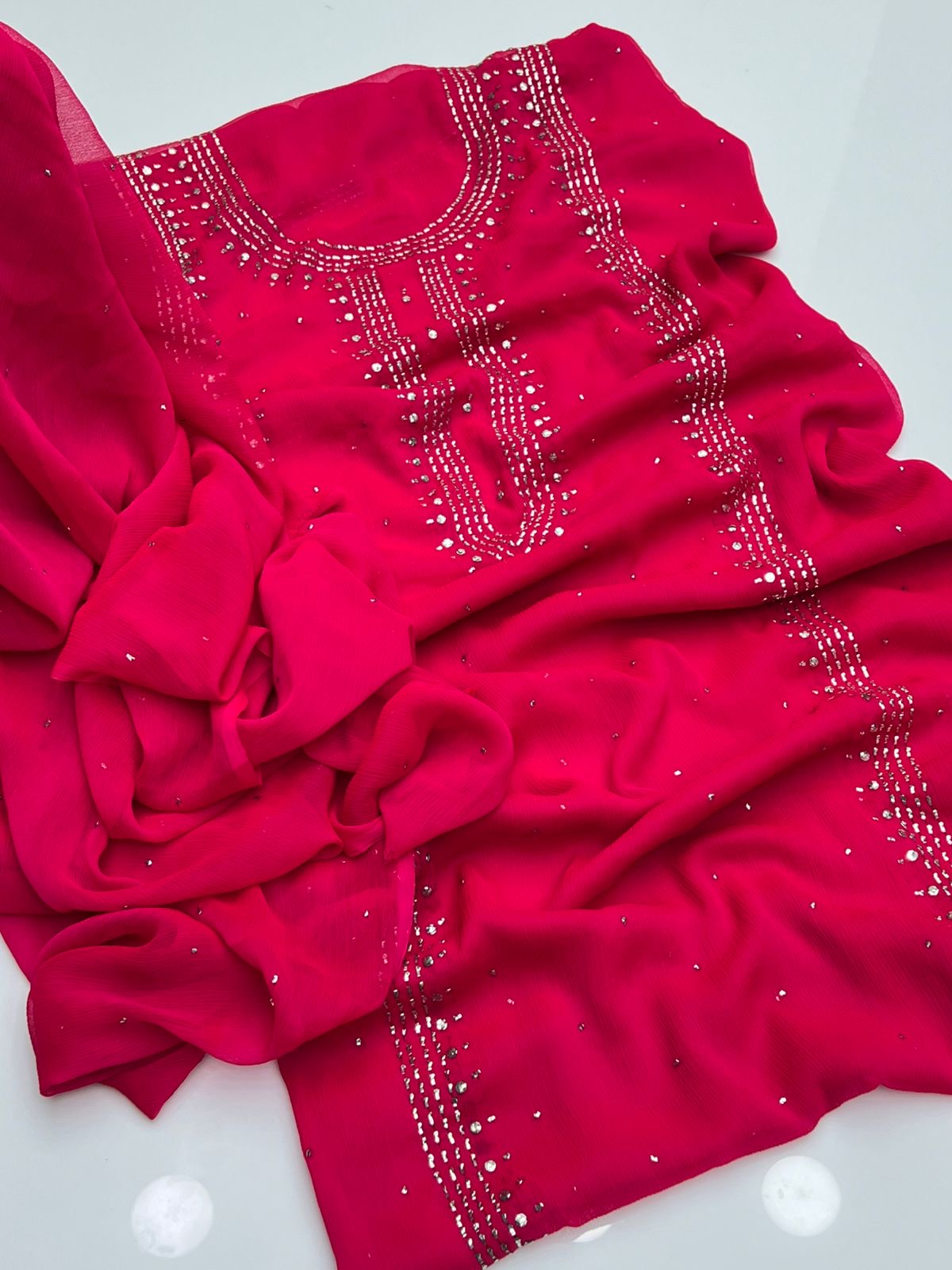 2 PIECE — MUKESH WORK SUIT             ( kurta style )