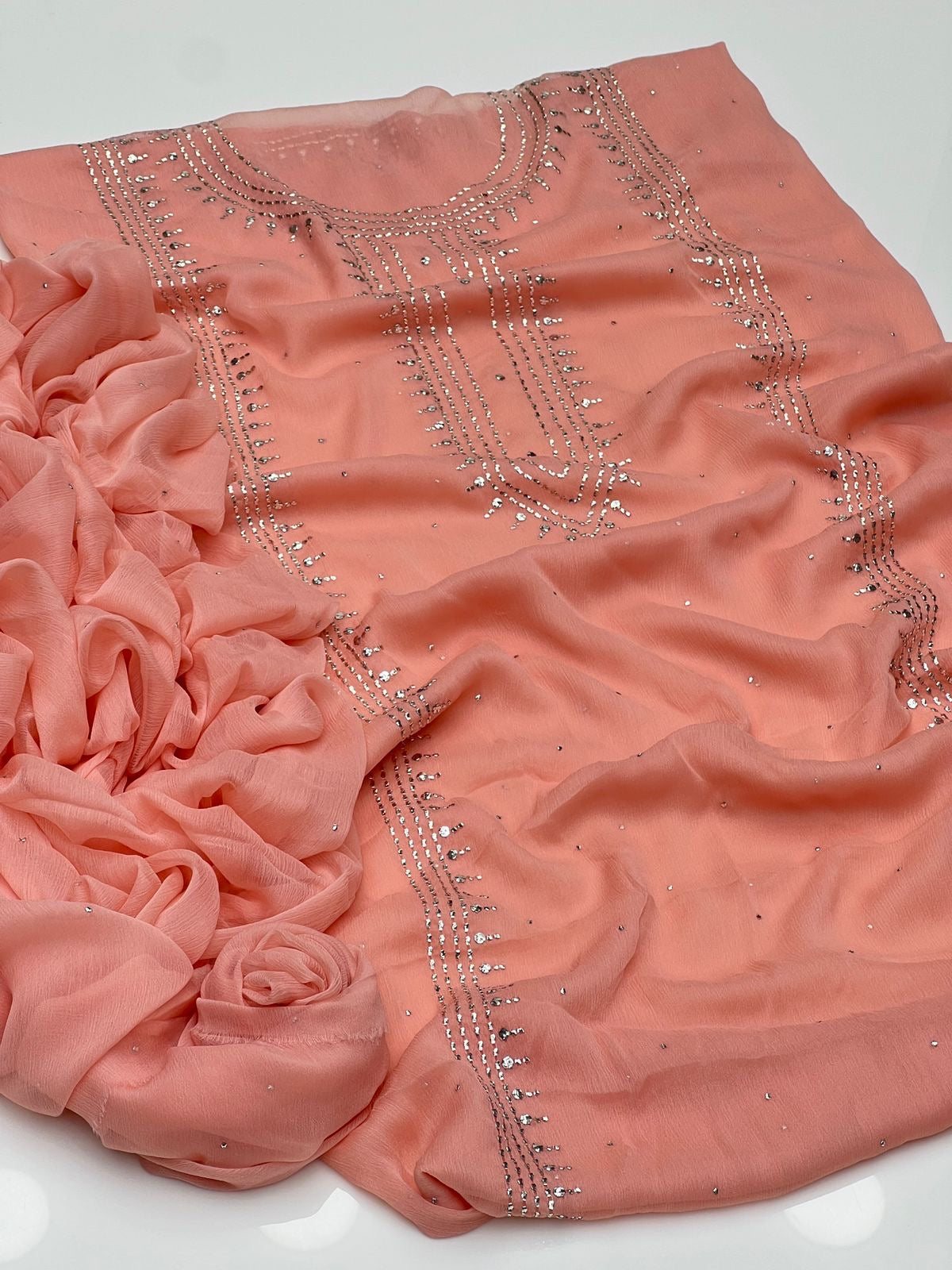 2 PIECE — MUKESH WORK SUIT             ( kurta style )