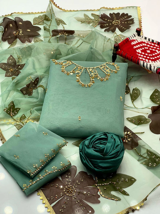 Organza Bursh Paint 3pc Dress 👗