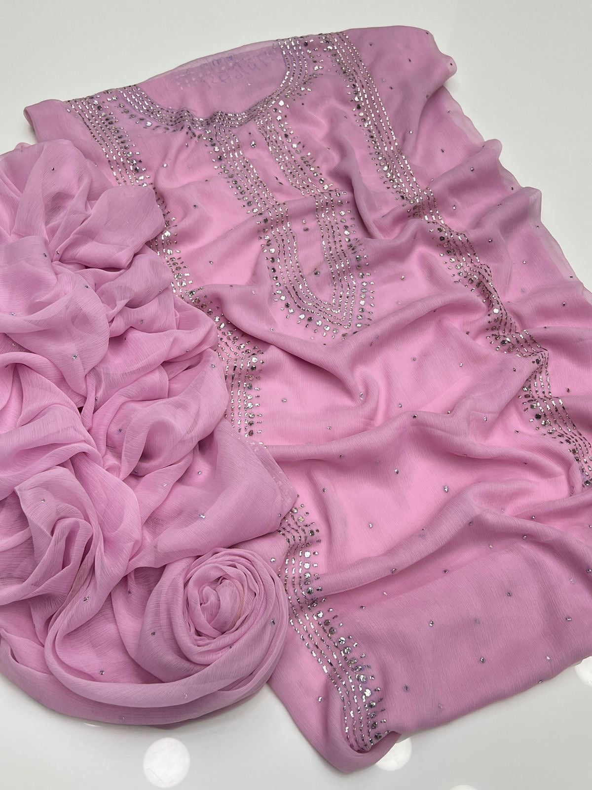 2 PIECE — MUKESH WORK SUIT             ( kurta style )