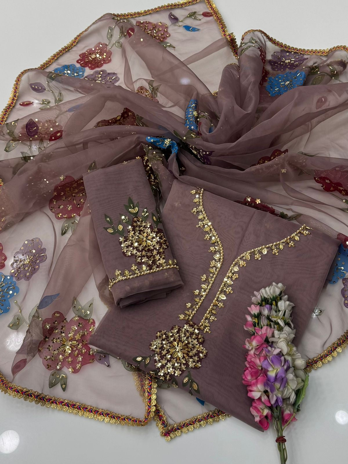 🔥 Dupata & Shirt Paint 3pc dress