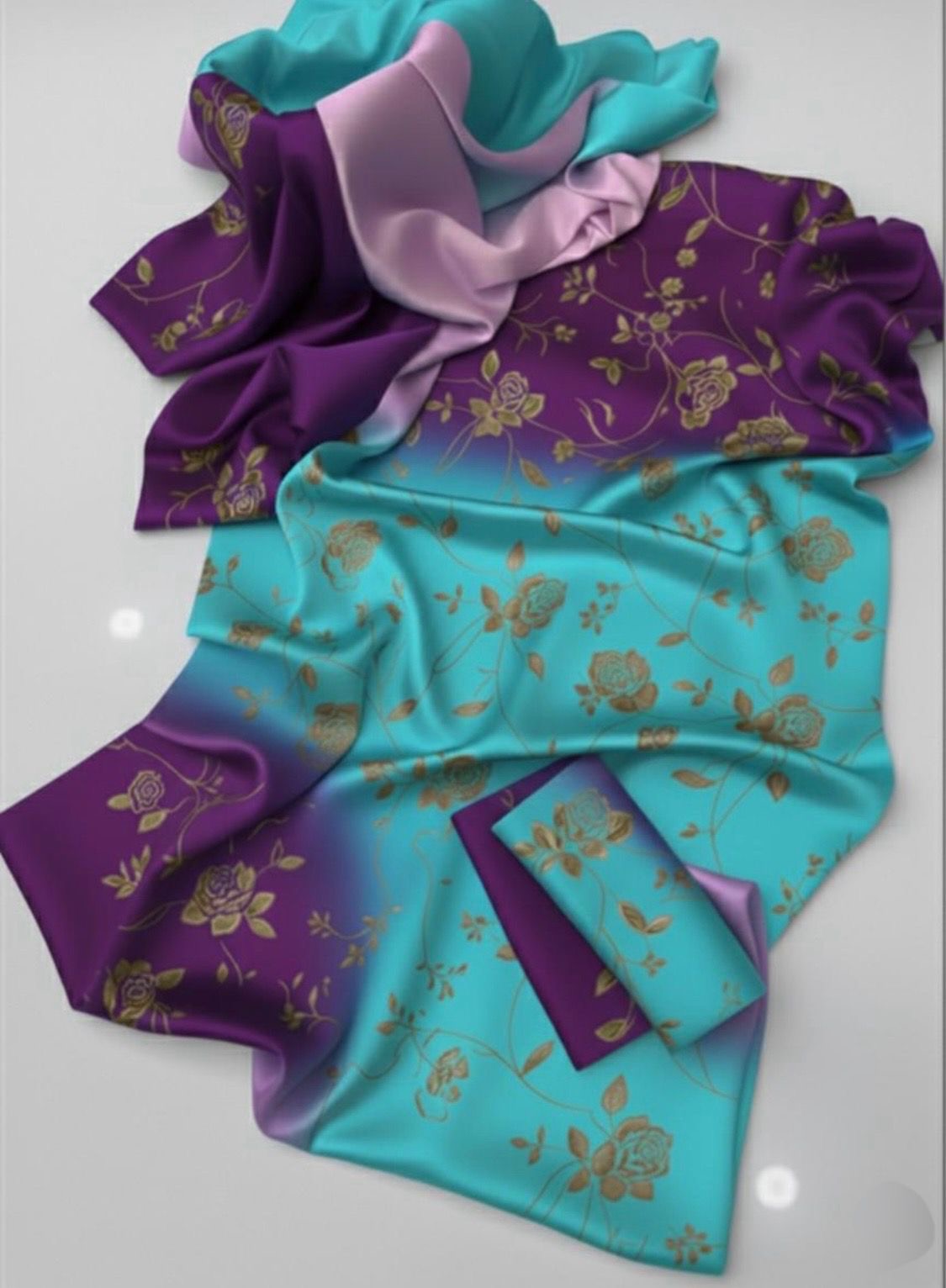 3 PIECE - SHAMOZE SILK SUIT (tye & dye)