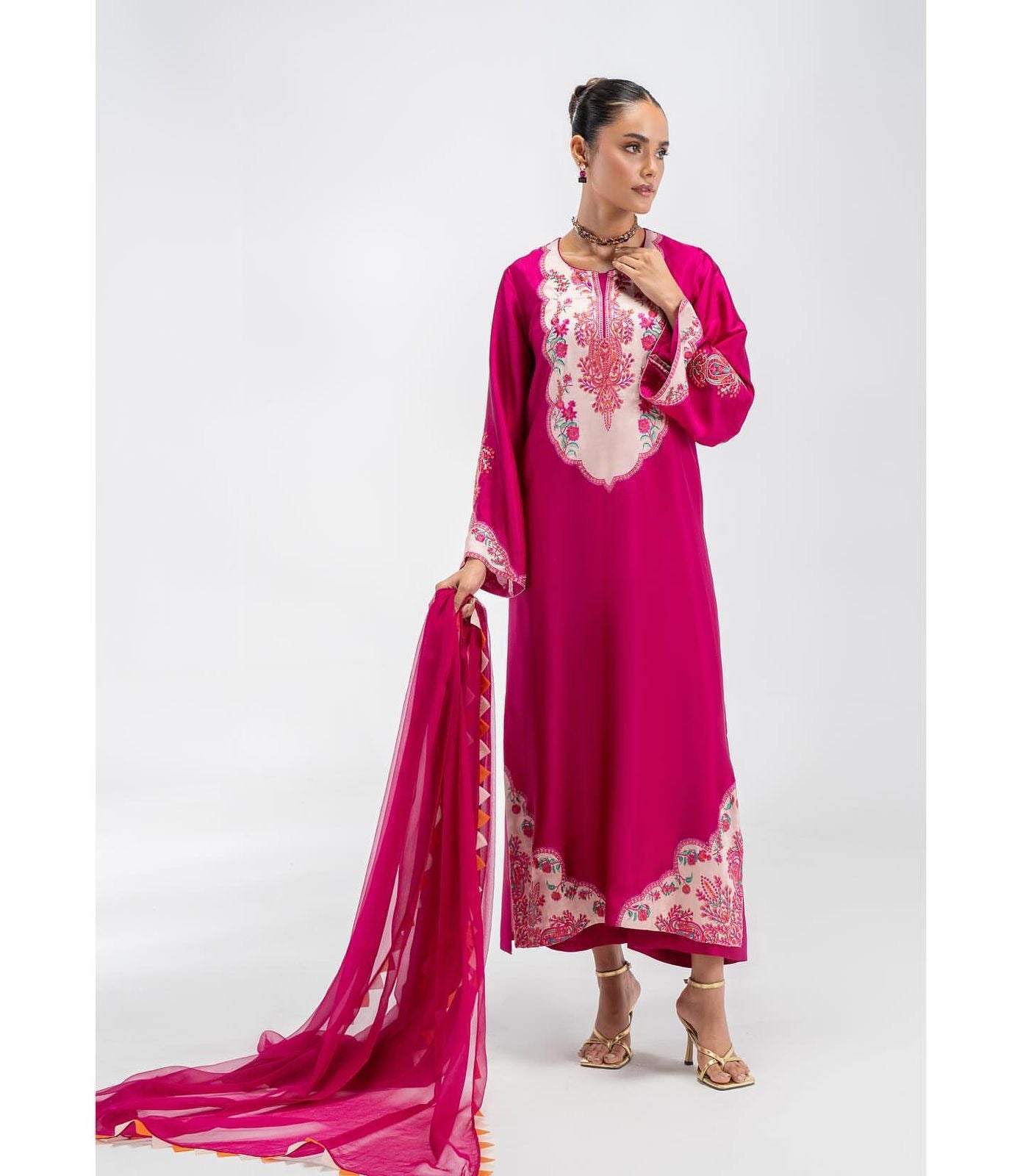 3 PIECE - SHAMOZ SILK SUIT