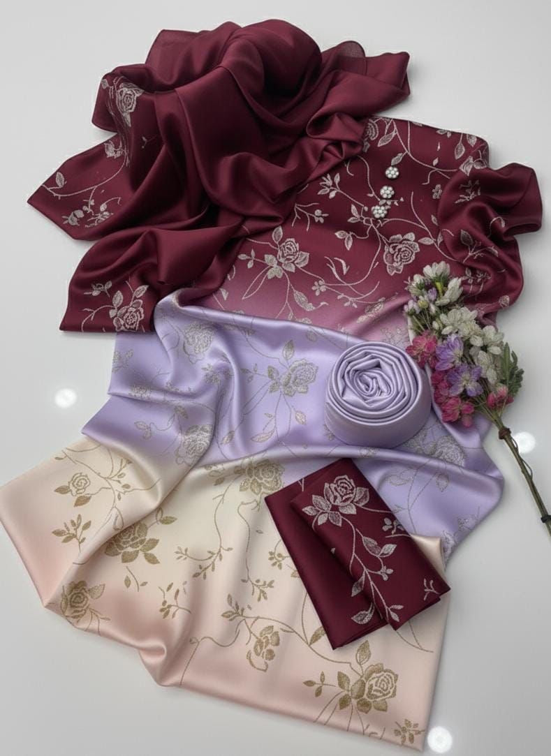 3 PIECE - SHAMOZ SILK SUIT                  (tye N dye)