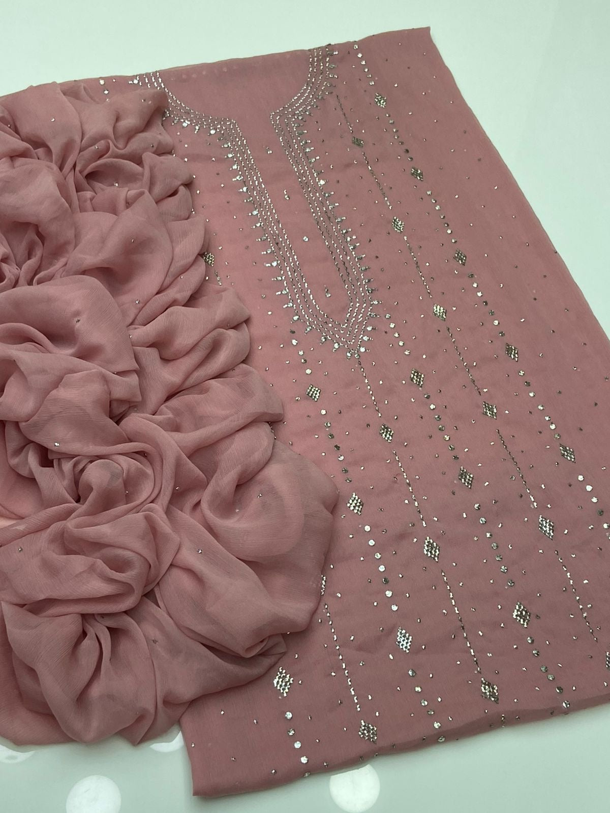 2 PIECE - MUKESH SUIT                        (barfi style)