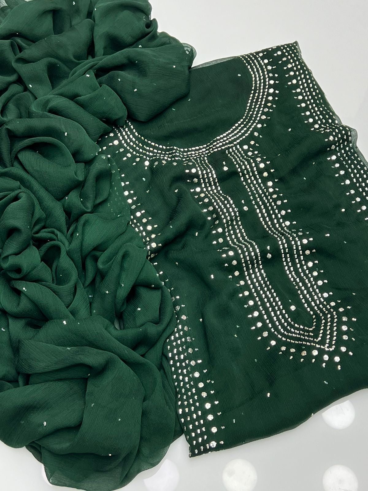 2 PIECE — MUKESH WORK SUIT             ( kurta style )