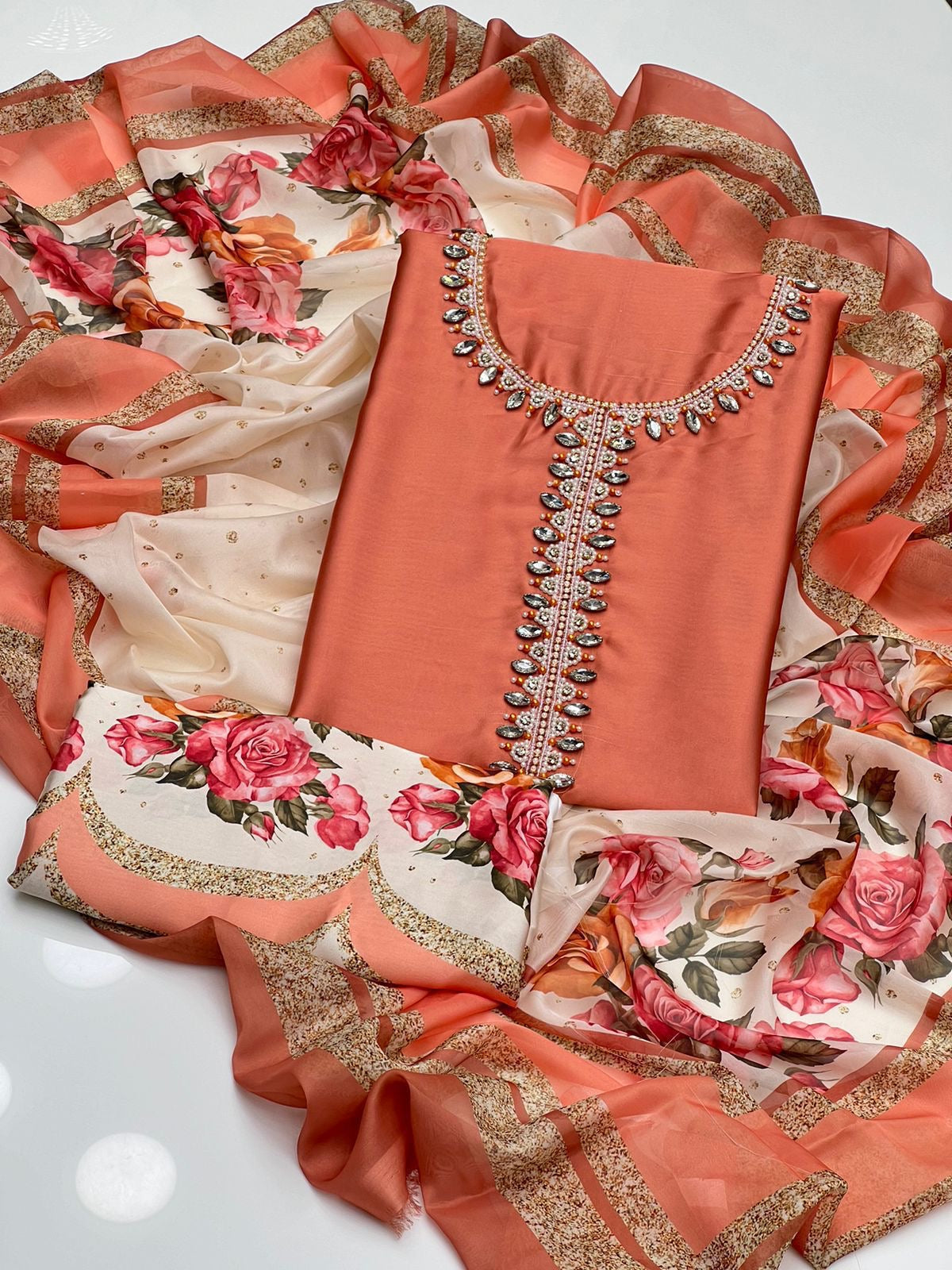 3 PIECE - HANIA AMIR SHAMOZE SILK SUIT