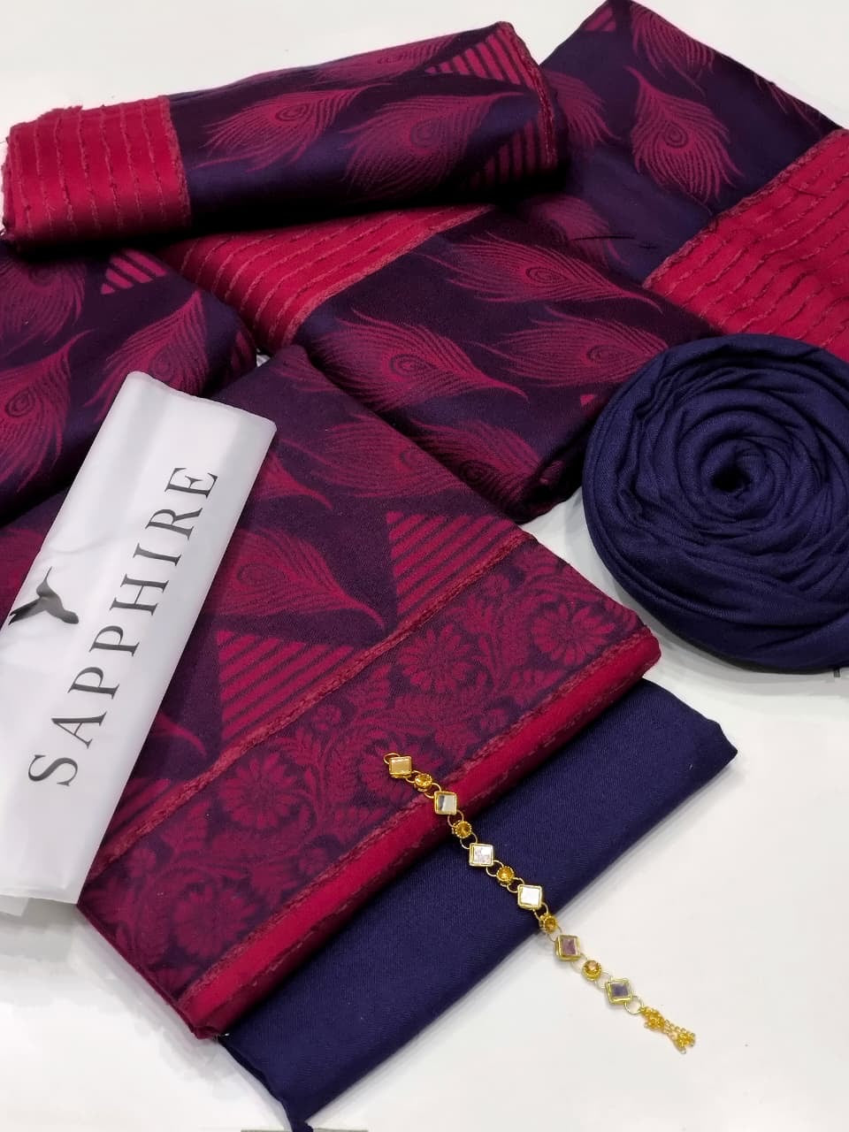 Sapphire wool Special 3pc dress