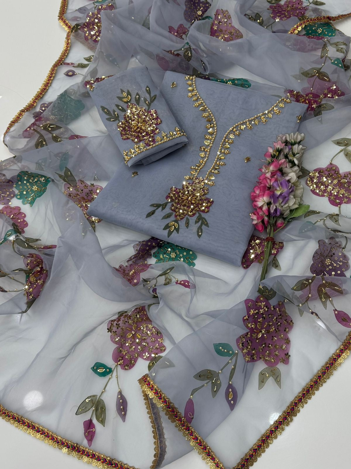 🔥 Dupata & Shirt Paint 3pc dress