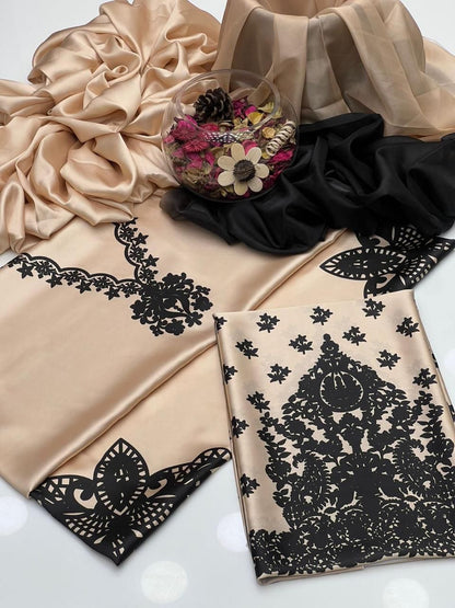 3 PIECE — SHAMOZ SILK SUIT (Ajwa15142)