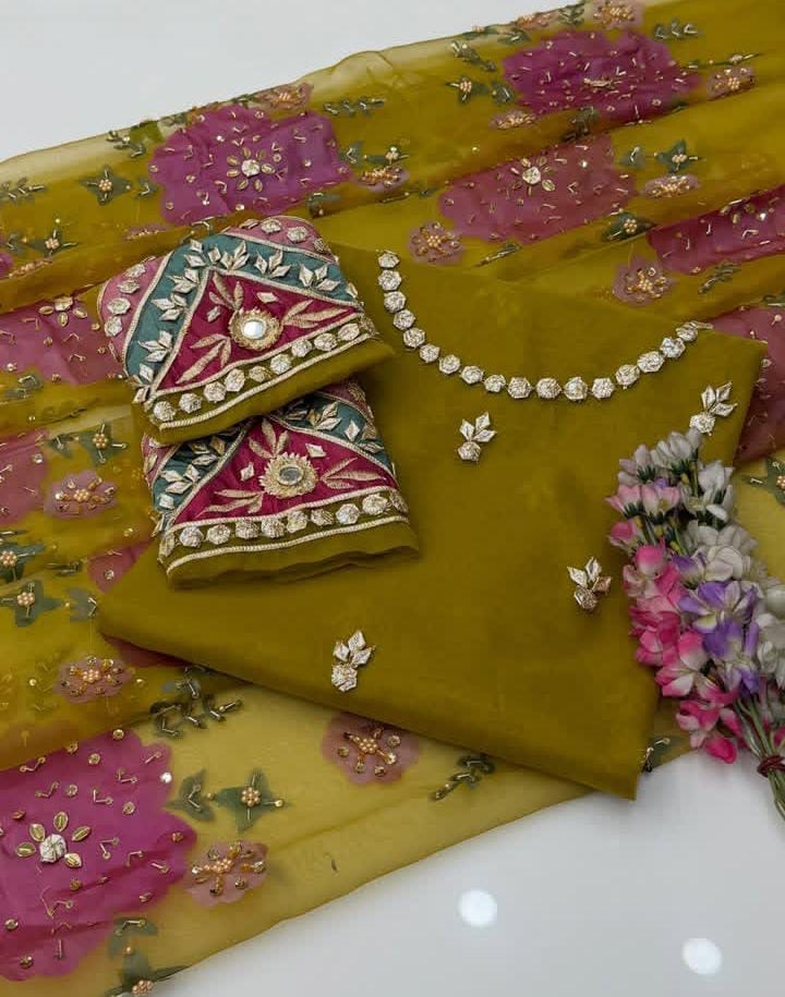 2 PIECE — ORGANZA GOTTA WORK SUIT.