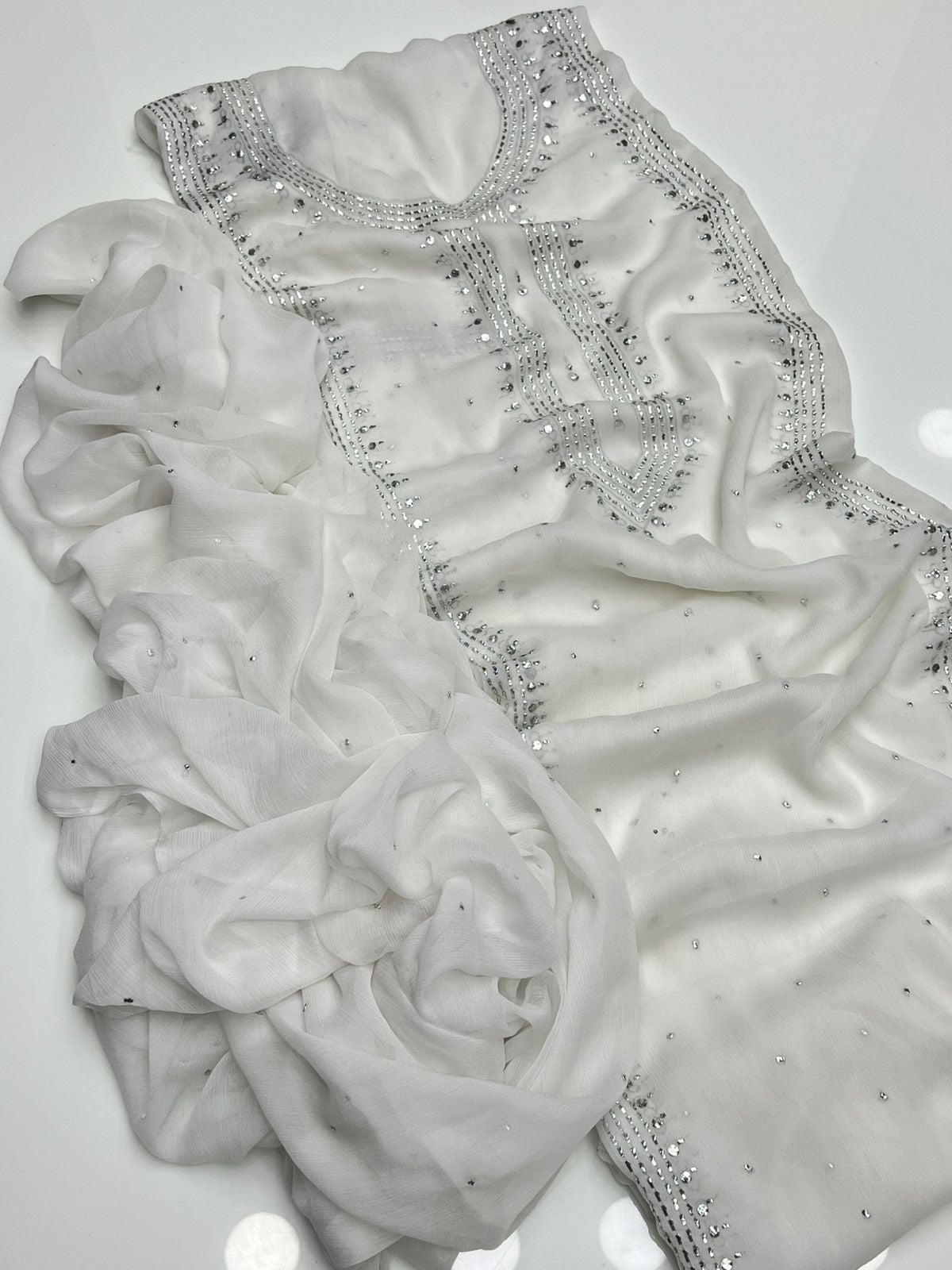 2 PIECE — MUKESH WORK SUIT             ( kurta style )