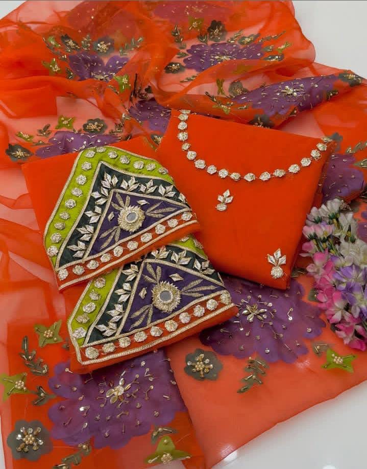 2 PIECE — ORGANZA GOTTA WORK SUIT.