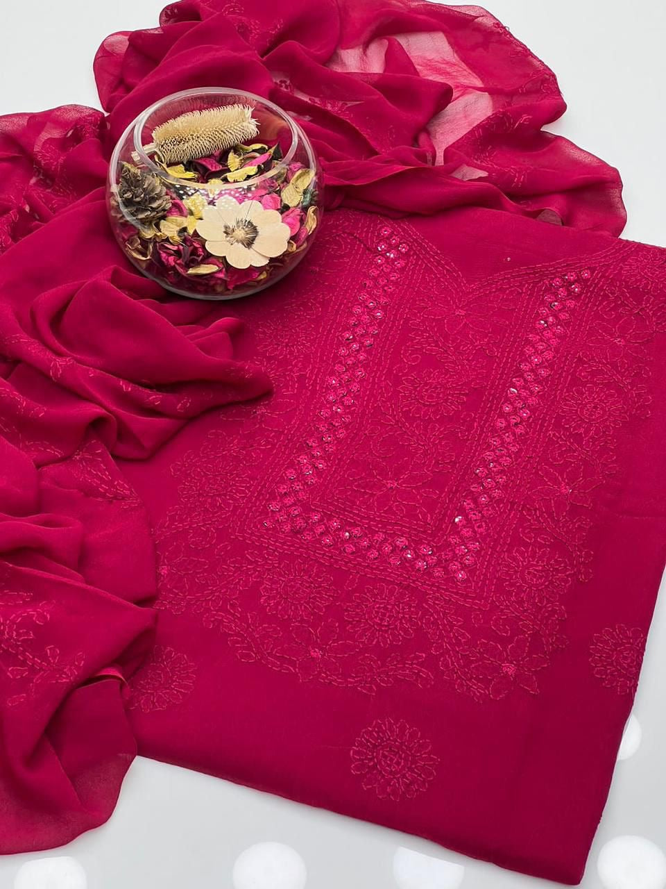 2 PIECE — CHIFFON SHADOW SHEESHA GALA SUIT.