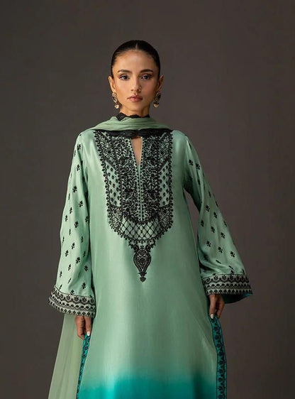 3 PIECE — Shamoze silk Digital print SUIT (UNSTITCHED) (Ajwa15133)