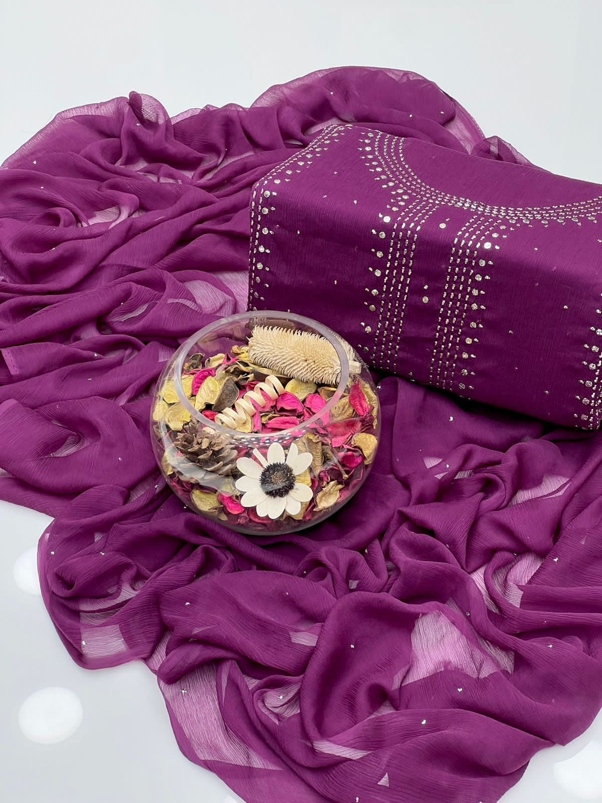 2 PIECE — MUKESH WORK SUIT             ( kurta style )