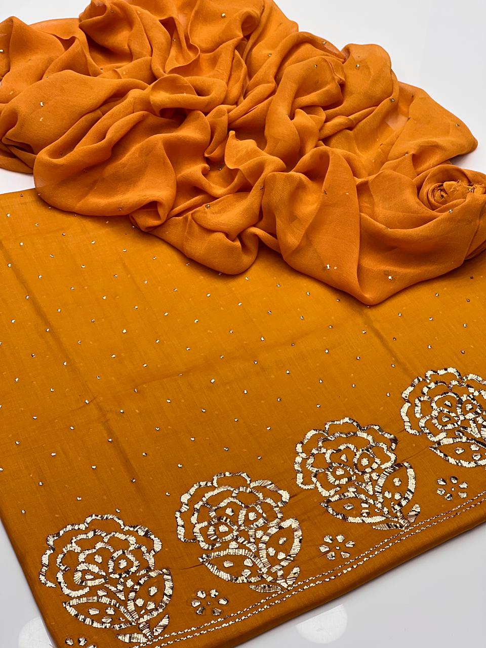 Pure Lawn indian Mukesh 3pc dress