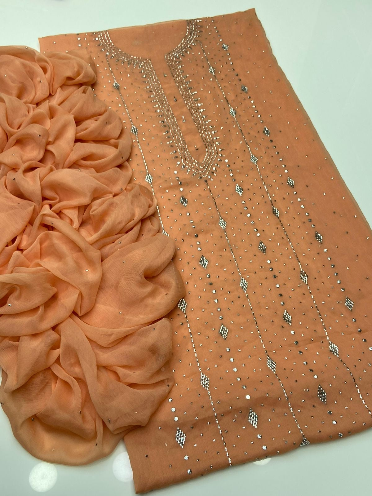 2 PIECE - MUKESH SUIT                        (barfi style)