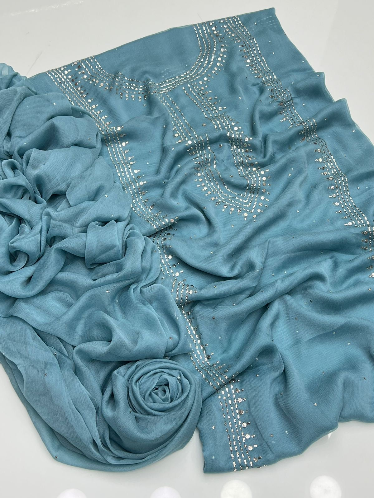 2 PIECE — MUKESH WORK SUIT             ( kurta style )