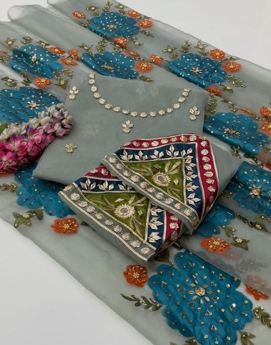 2 PIECE — ORGANZA GOTTA WORK SUIT.