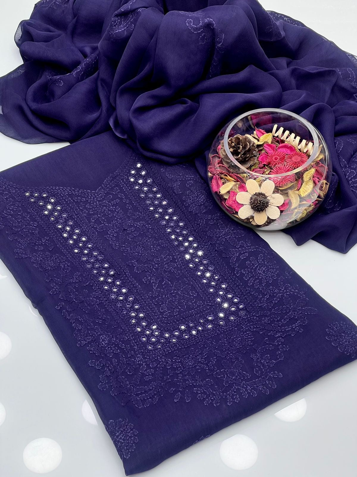 2 PIECE — CHIFFON SHADOW SHEESHA GALA SUIT.