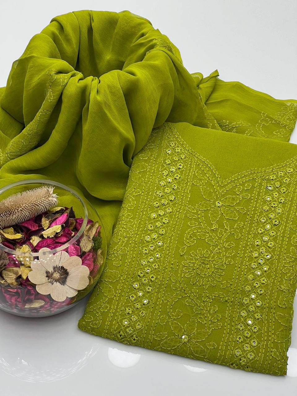 2 PIECE — CHIFFON SHADOW SHEESHA GALA SUIT.