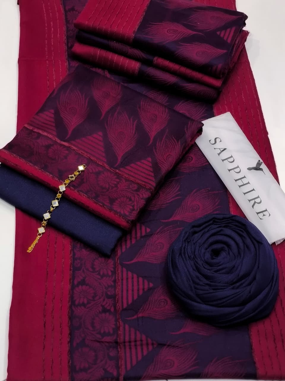 Sapphire wool Special 3pc dress