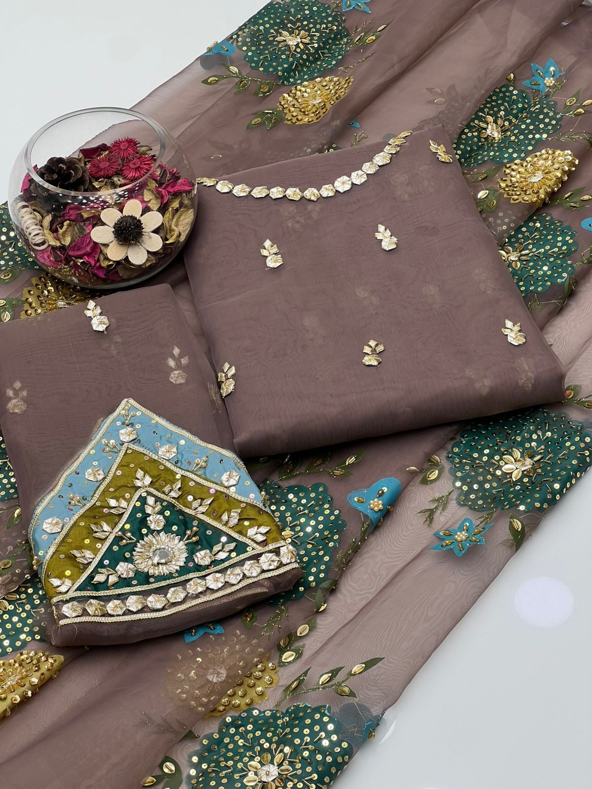 Ajwa’s Organza Gotta work 3pc dress