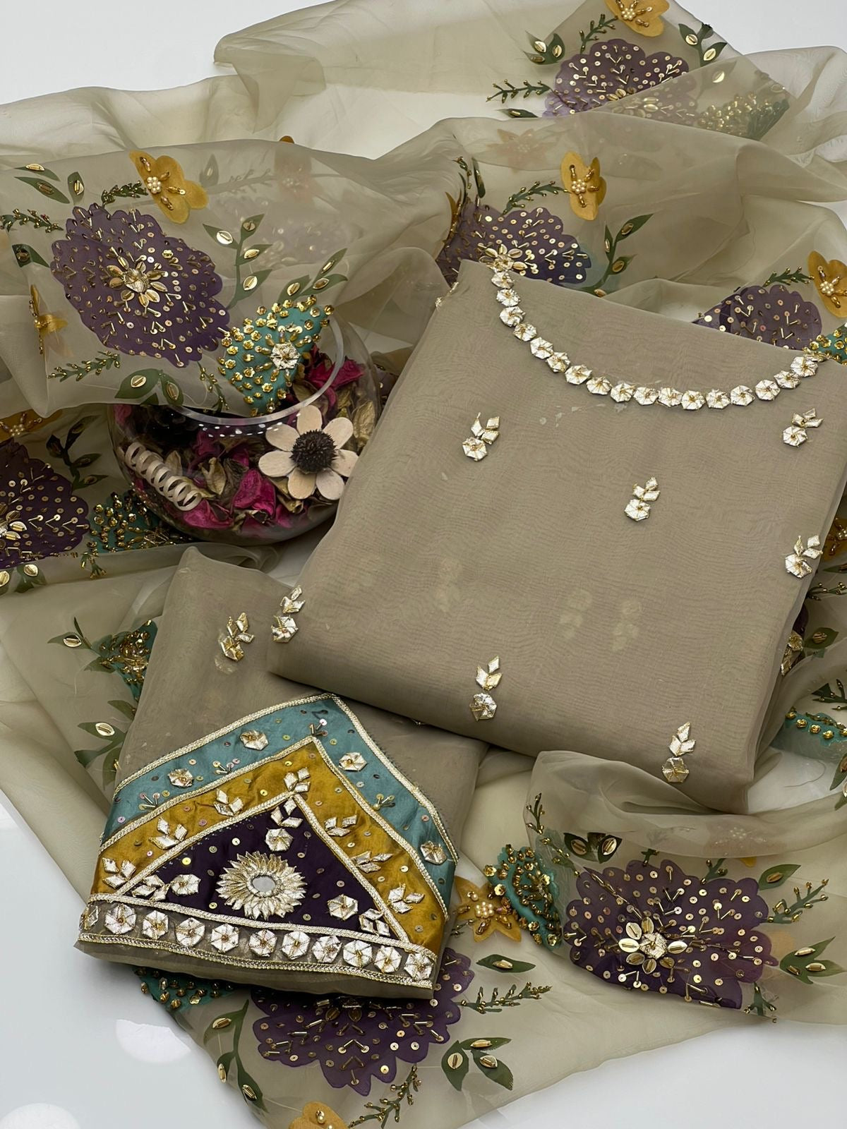 Ajwa’s Organza Gotta work 3pc dress