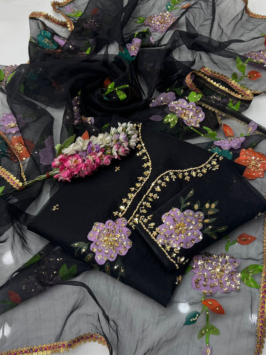 🔥 Dupata & Shirt Paint 3pc dress (Ajwa15156)