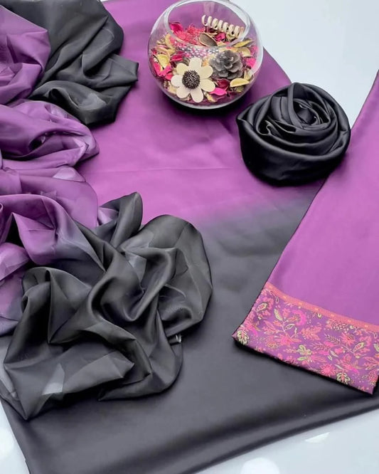 Shamoz silk print 3pc (Ajwa15163)
