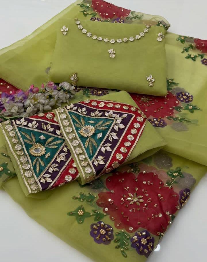 2 PIECE — ORGANZA GOTTA WORK SUIT.