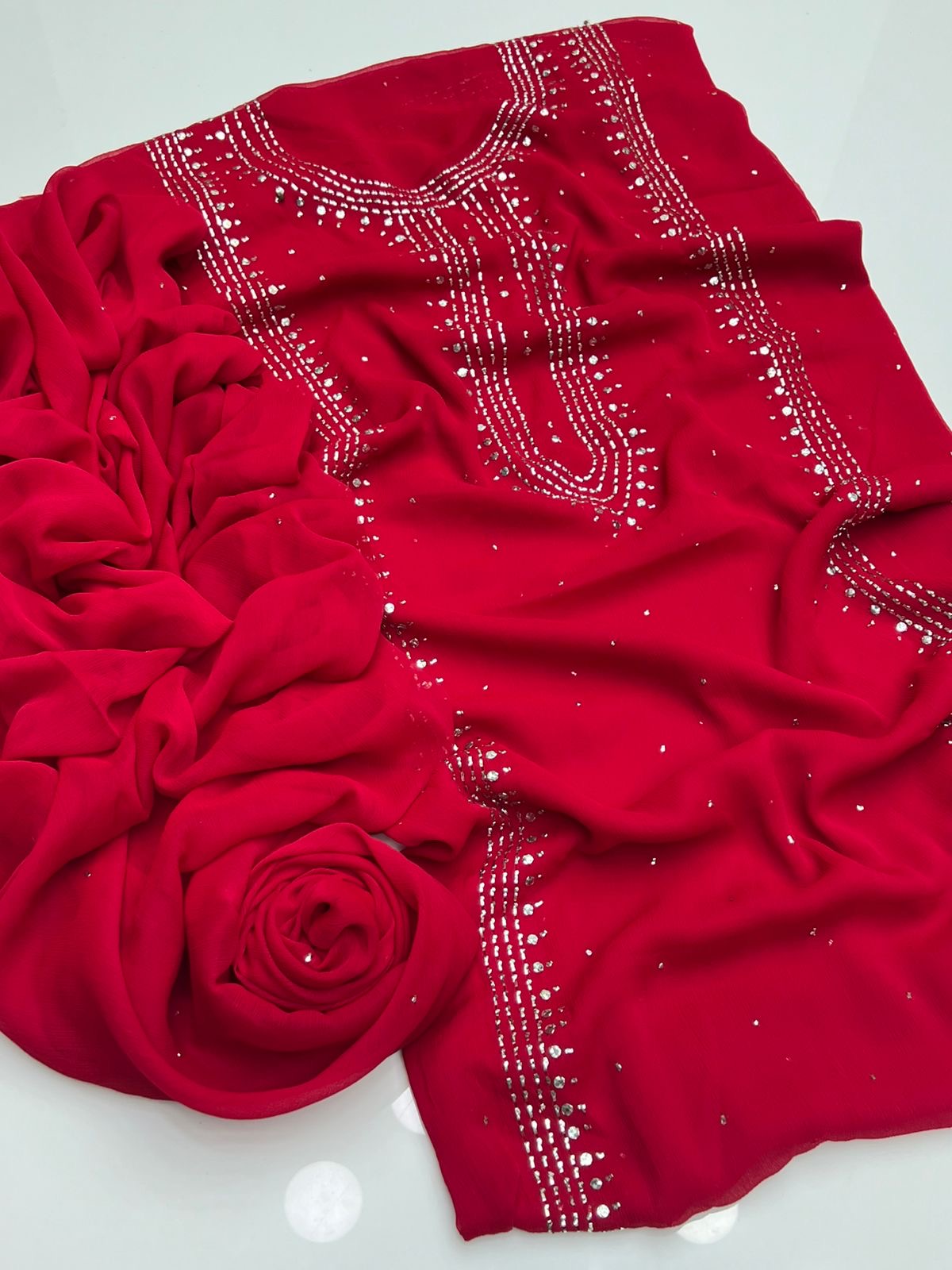 2 PIECE — MUKESH WORK SUIT             ( kurta style )