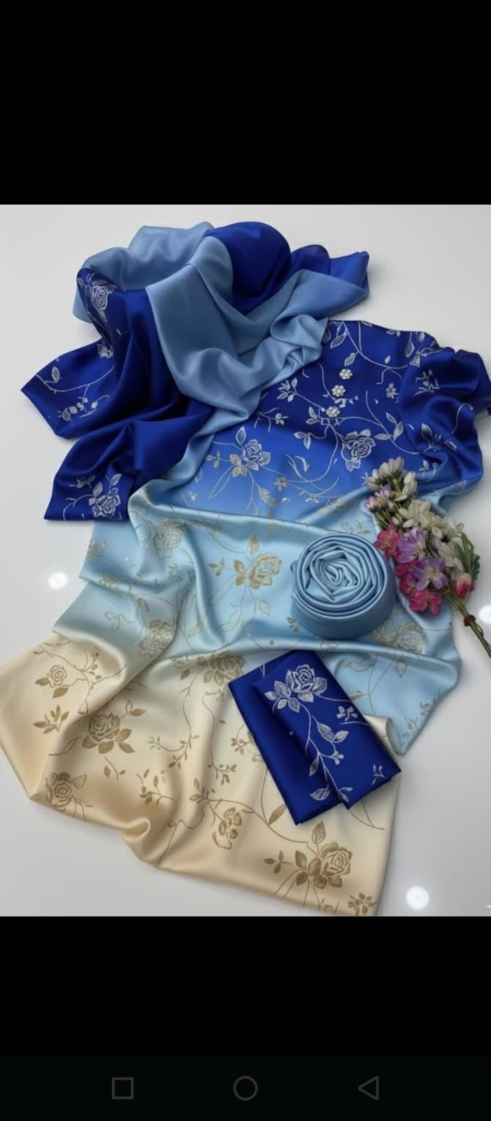 3 PIECE - SHAMOZE SILK SUIT                  (tye N dye)