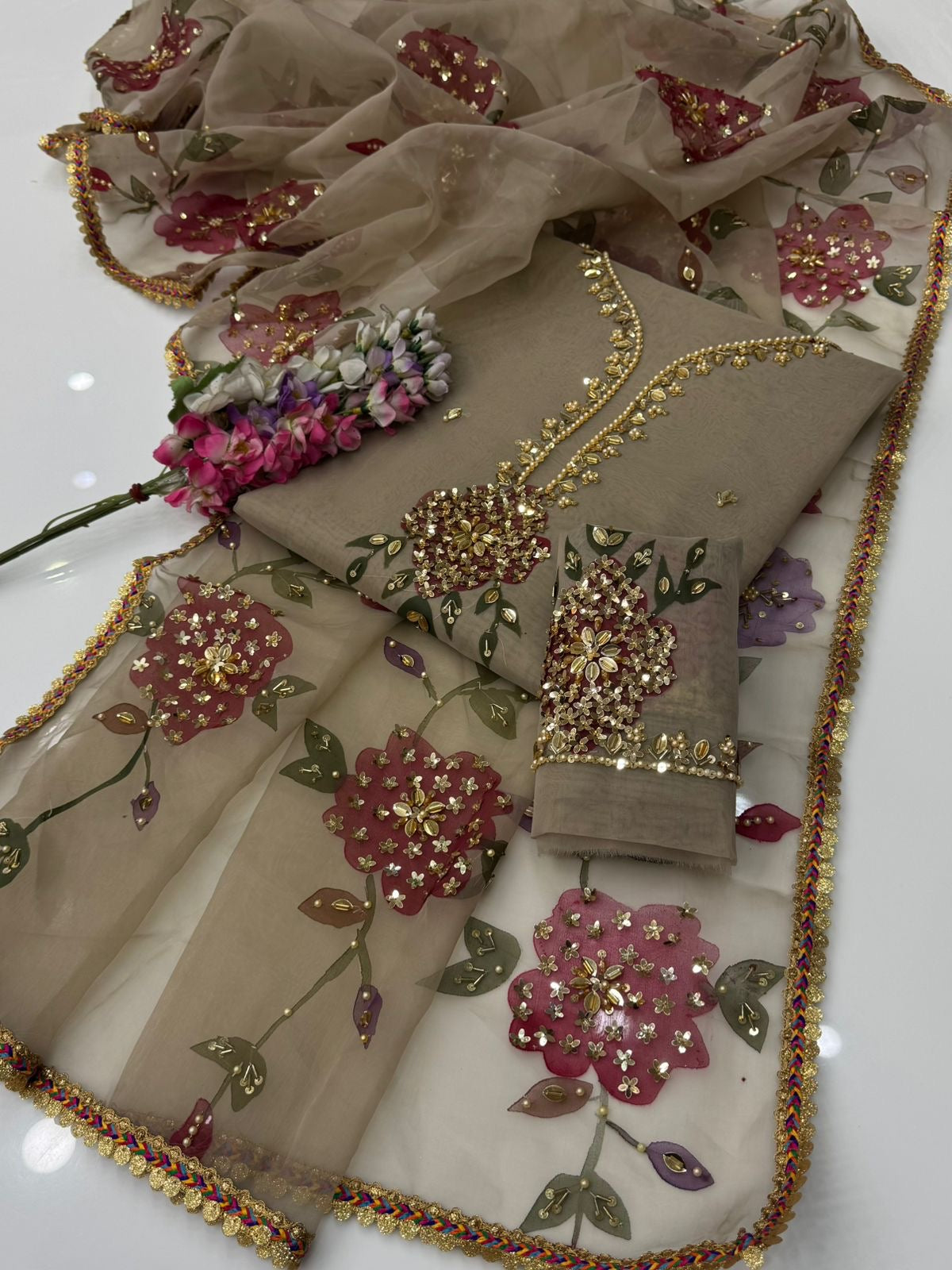 🔥 Dupata & Shirt Paint 3pc dress