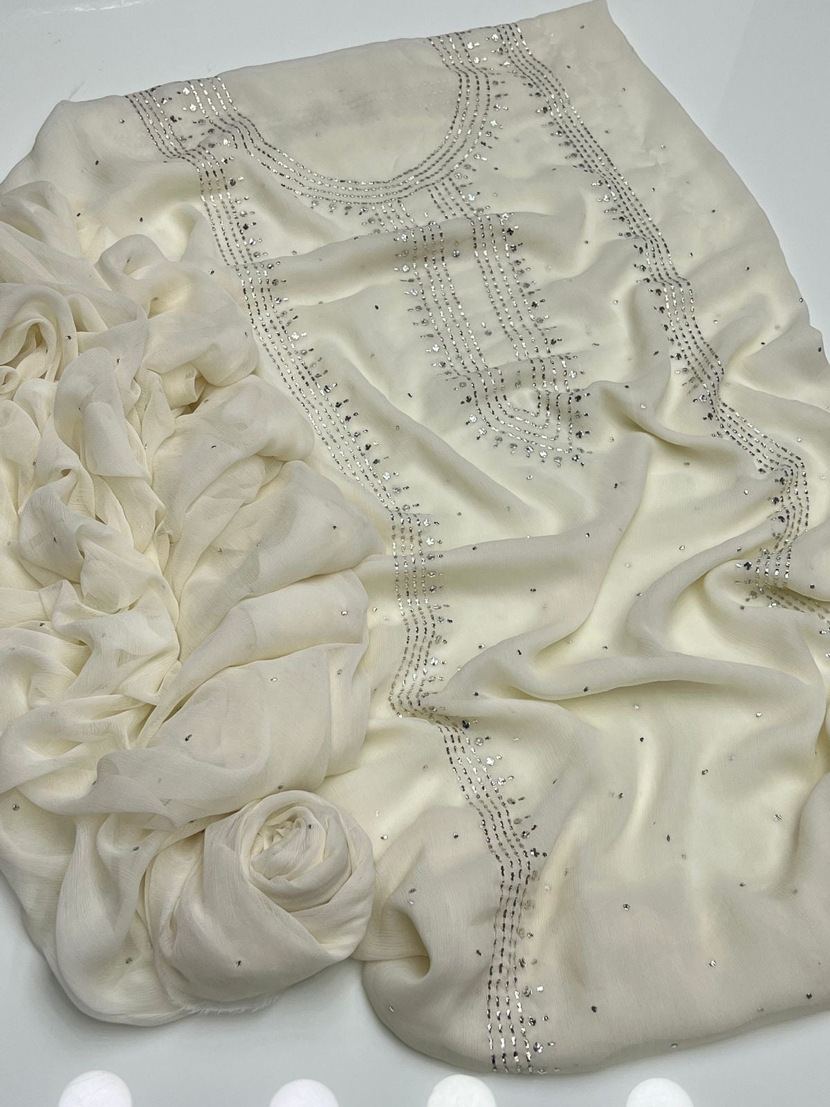 2 PIECE — MUKESH WORK SUIT             ( kurta style )