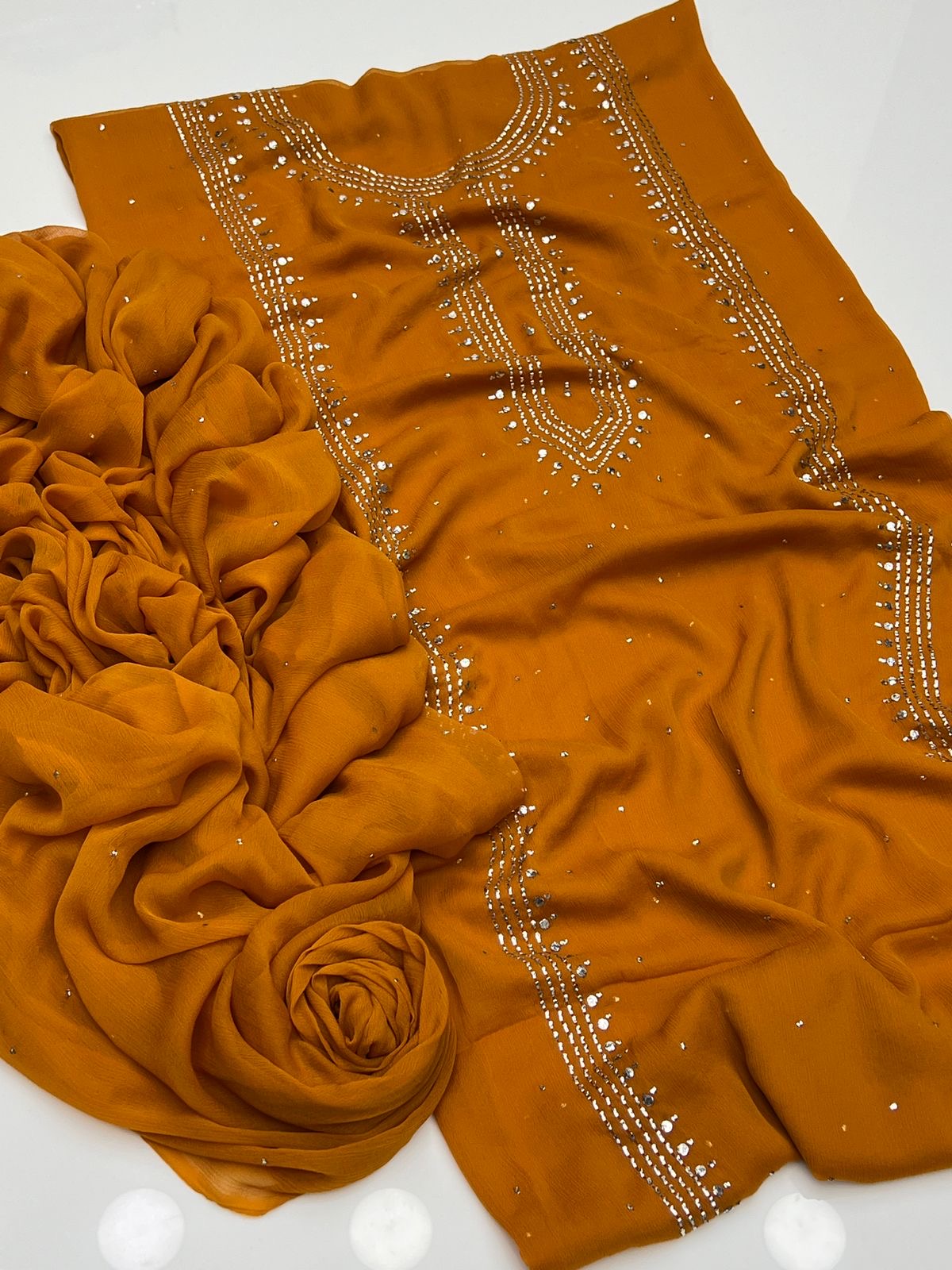 2 PIECE — MUKESH WORK SUIT             ( kurta style )