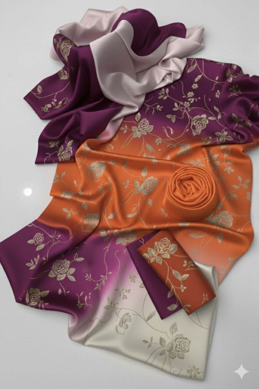 3 PIECE - SHAMOZE SILK SUIT (tye & dye)