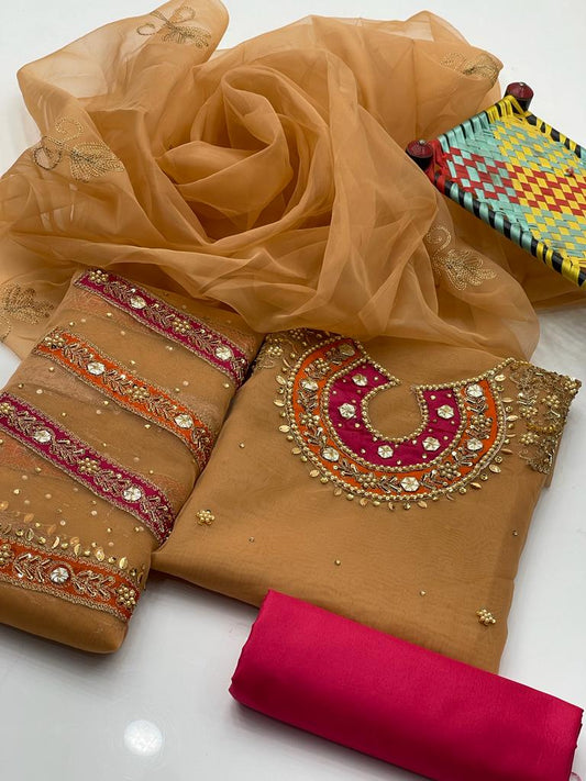 Hand Made Aari zari beeds work 3pc Dress 👗