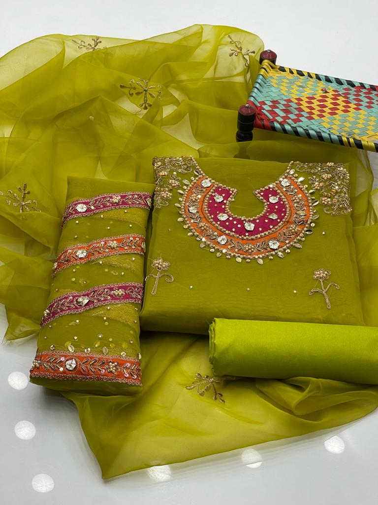 Hand Made Aari zari beeds work 3pc Dress 👗