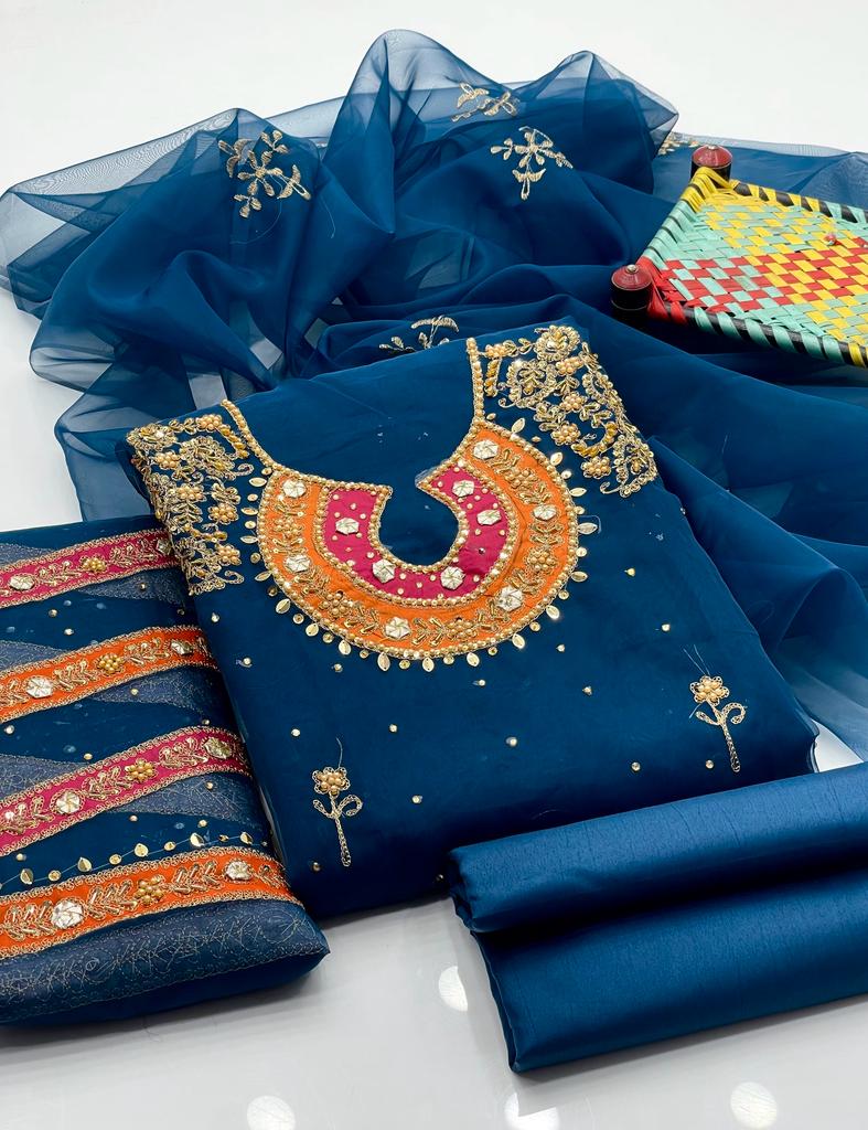 Hand Made Aari zari beeds work 3pc Dress 👗