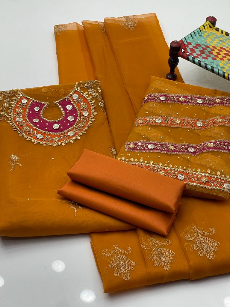 Hand Made Aari zari beeds work 3pc Dress 👗